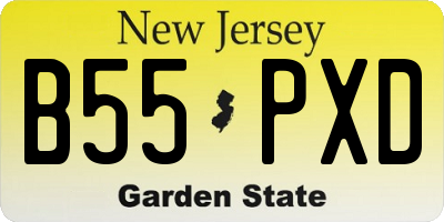 NJ license plate B55PXD