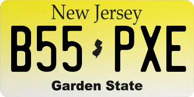 NJ license plate B55PXE