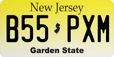 NJ license plate B55PXM