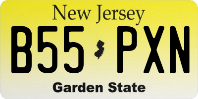 NJ license plate B55PXN