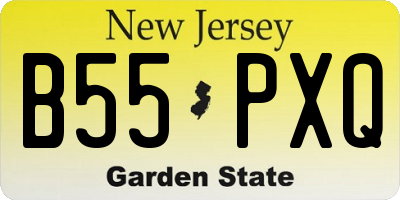 NJ license plate B55PXQ