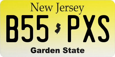 NJ license plate B55PXS