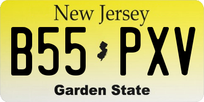 NJ license plate B55PXV