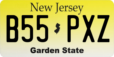 NJ license plate B55PXZ