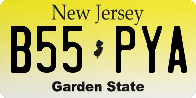 NJ license plate B55PYA