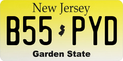 NJ license plate B55PYD