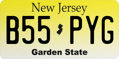 NJ license plate B55PYG