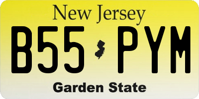 NJ license plate B55PYM