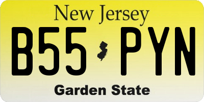 NJ license plate B55PYN