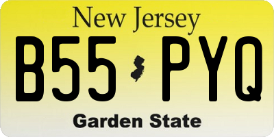 NJ license plate B55PYQ