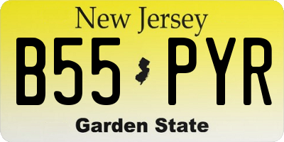 NJ license plate B55PYR