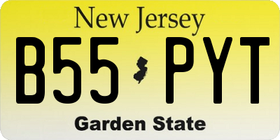 NJ license plate B55PYT