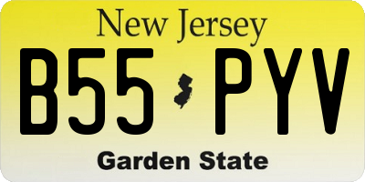 NJ license plate B55PYV