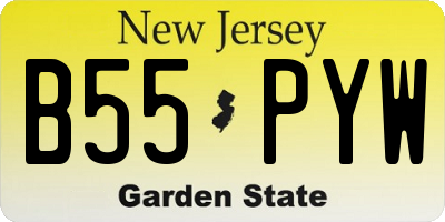 NJ license plate B55PYW