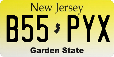 NJ license plate B55PYX