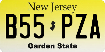 NJ license plate B55PZA