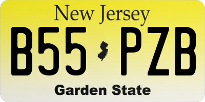 NJ license plate B55PZB