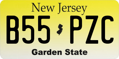 NJ license plate B55PZC