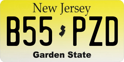 NJ license plate B55PZD