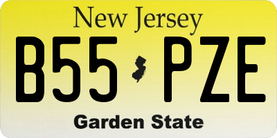 NJ license plate B55PZE