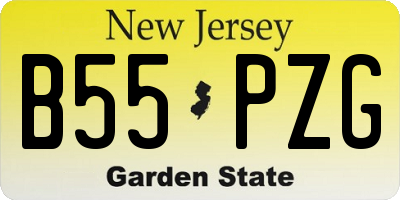 NJ license plate B55PZG