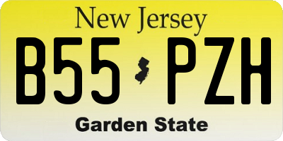 NJ license plate B55PZH