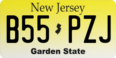 NJ license plate B55PZJ