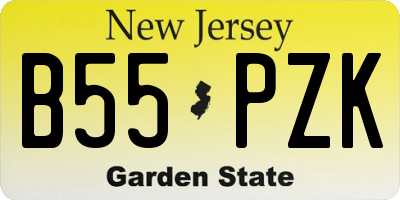 NJ license plate B55PZK