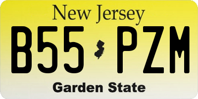 NJ license plate B55PZM