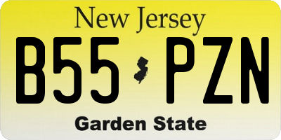 NJ license plate B55PZN