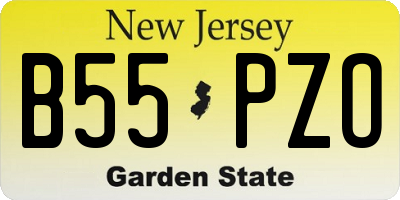 NJ license plate B55PZO