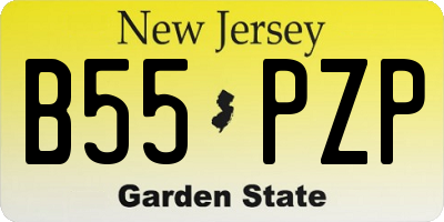 NJ license plate B55PZP