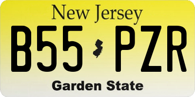 NJ license plate B55PZR