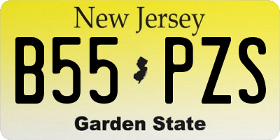 NJ license plate B55PZS