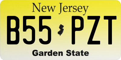NJ license plate B55PZT