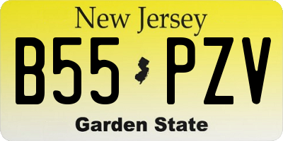 NJ license plate B55PZV