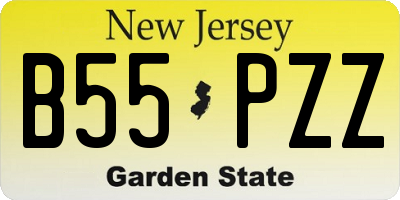NJ license plate B55PZZ