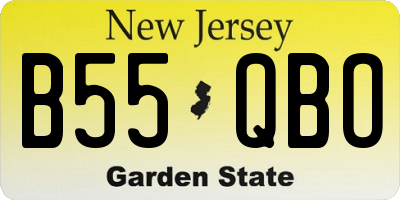 NJ license plate B55QBO