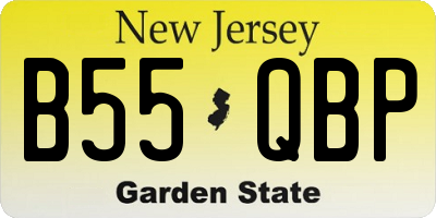 NJ license plate B55QBP
