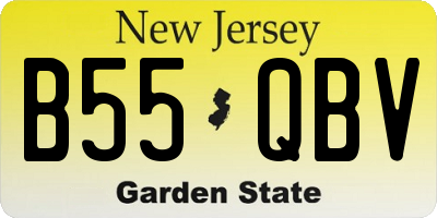 NJ license plate B55QBV