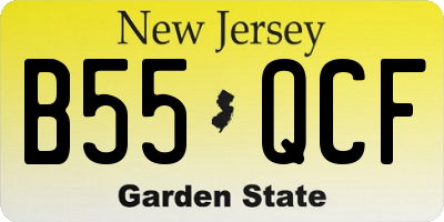 NJ license plate B55QCF