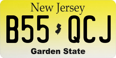 NJ license plate B55QCJ