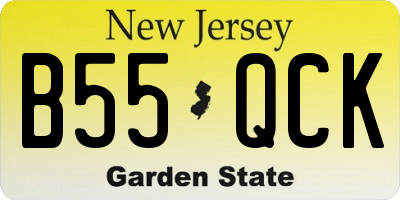 NJ license plate B55QCK