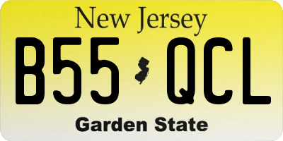 NJ license plate B55QCL