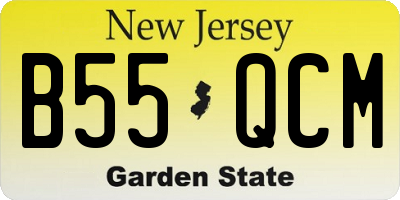 NJ license plate B55QCM