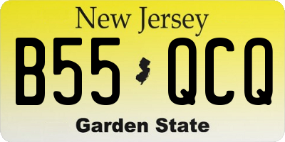 NJ license plate B55QCQ