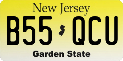 NJ license plate B55QCU