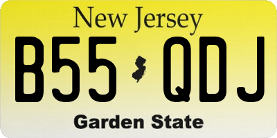 NJ license plate B55QDJ