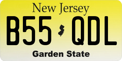 NJ license plate B55QDL