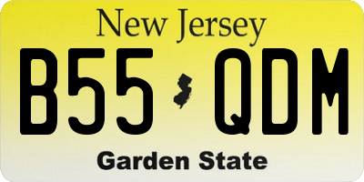 NJ license plate B55QDM